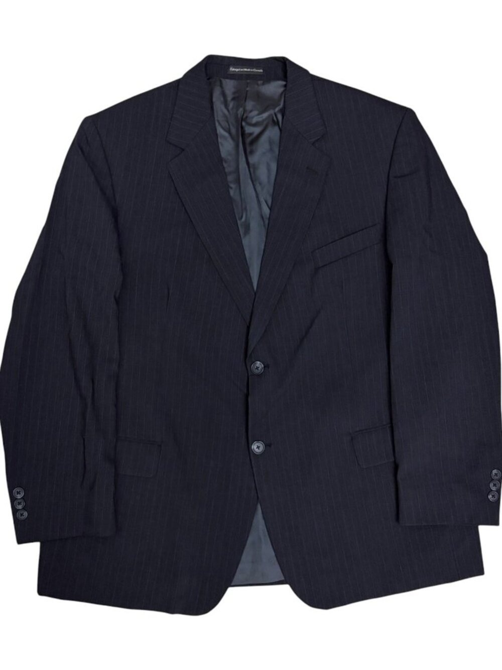 OSCAR DE LA RENTA Blazer Sport Coat Vintage Blue Pinstripe Business Jacket 44R